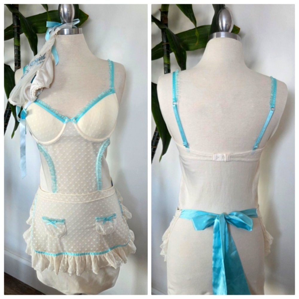 Victoria's Secret Vintage Sexy Little Things Bridal I Do Lingerie French MaidNWT